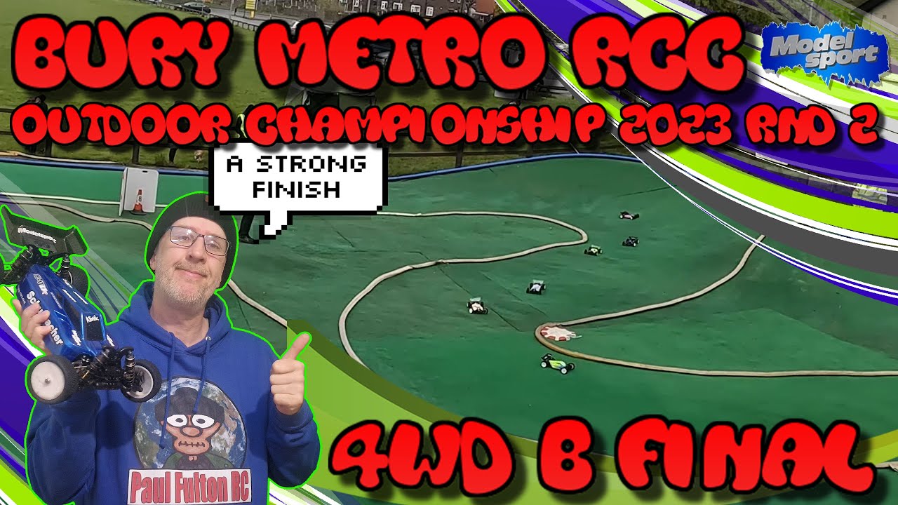 Schumacher Cat L1R 4wd RC. Bury Metro RCC Outdoor Championship 2023 Rnd 2. 4WD B Final. background