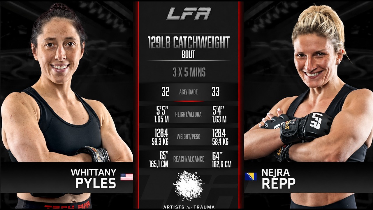 Nejra Repp vs Whittany Pyles | LFA 180 | LFA Fights background