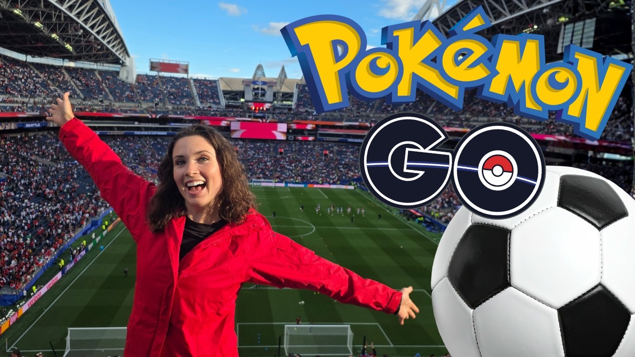 I Played Pokemon GO at a World Cup Match! ⚽ Game Day VLOG background