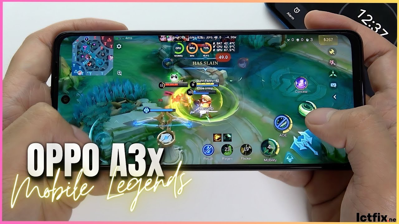 Oppo A3x Mobile Legends Gaming test MLBB | Snapdragon 6s Gen 1, 90Hz Display background