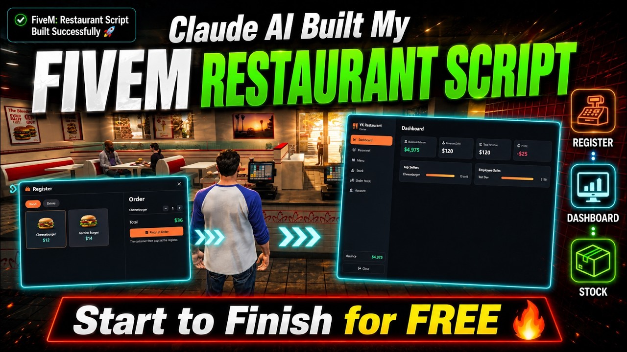 I Had Claude Build a Player-Run Restaurant for FiveM... and It Actually Works (Part 3) background