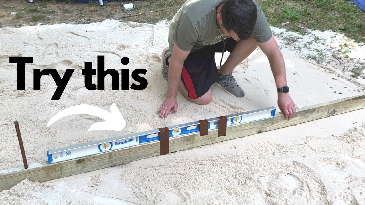 How We Leveled Our Pool. How to Level an Above Ground Pool. Level a Pool on a Slope. backdrop