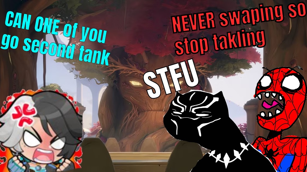 Girl gamer vs insta lock dps Marvel Rivals toxic moments background