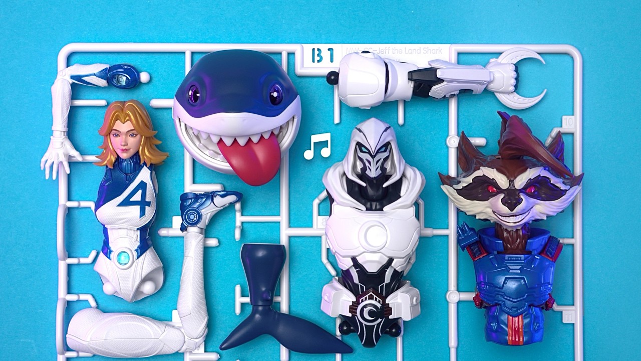 ♪Assemble: Marvel Rivals|Jeff the Land Shark|Invisible Woman|Satisfying beat assembly|Model Kit background