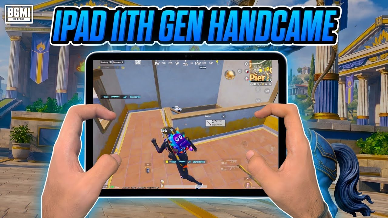 IPAD 11TH GEN HANDCAME BGMI/PUBG⚡| 60 FPS | VIZOM GAMING background