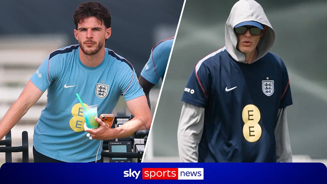 England train as they prepare to face Mexico in round of 16 at the World Cup background