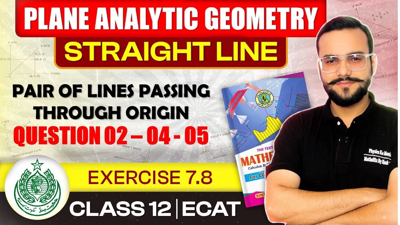 XII MATHS NEW BOOK CHAPTER 07 "PLANE ANALYTIC GEOMETRY: STRAIGHT LINE" background