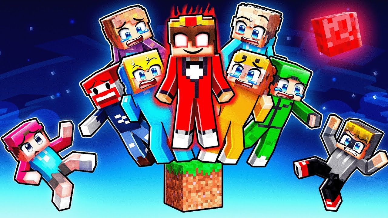 Ich tue 10 YouTuber auf einem Verfluchten Block in Minecraft! background