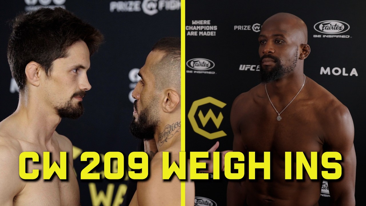 CW 209 Newcastle Weigh-ins & Face-Offs | Ft. George Hardwick vs. Nicolas Savio background