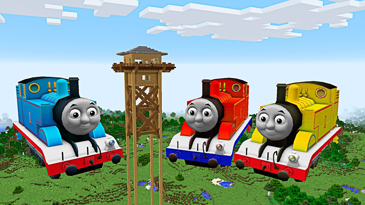 SURVIVING FROM THOMAS AND FRIENDS in Minecraft - Gameplay background