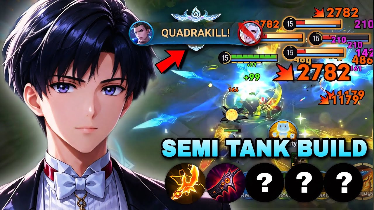 QUADRAKILL! CHINA DI RENJIE CAN CLUTCH 2v4 WITH THIS OP SEMI TANK BUILD IN RANK! | HONOR OF KINGS background