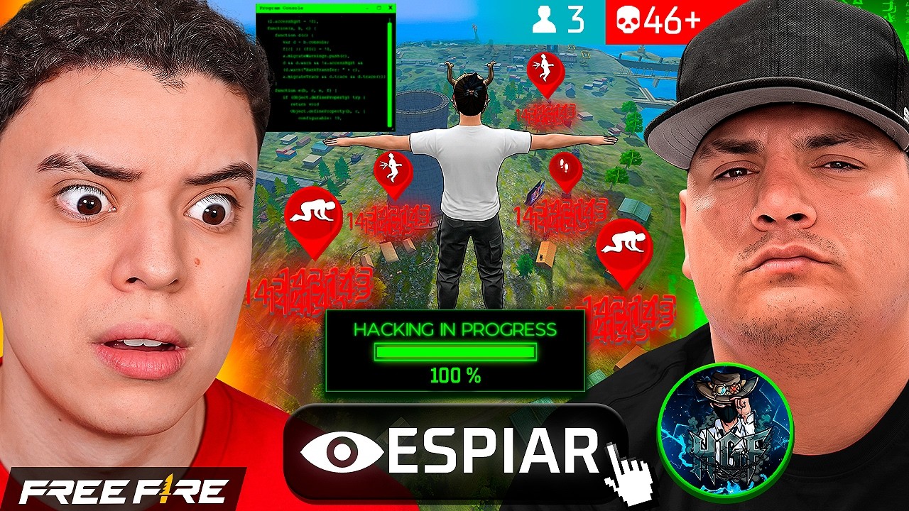 ¡ESPIE A HERMANOS GAMERS EL HACKER DE NORTE 🔥¿ ES EL MEJOR JUGADOR DE FREE FIRE? background