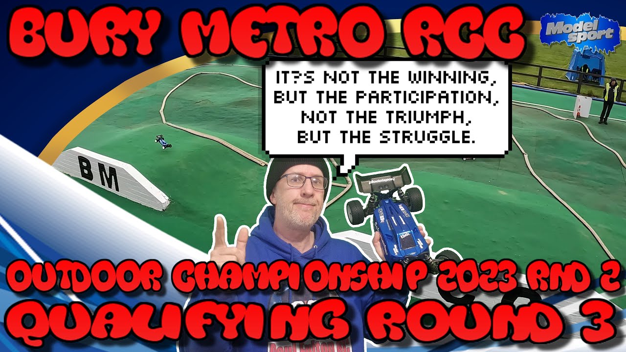Schumacher Cat L1R 4wd RC. Bury Metro RCC Outdoor Championship 2023 Rnd 2. Qualifying Round 3. background