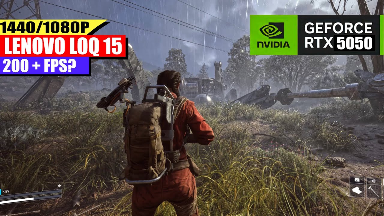 ARC Raiders RTX 5050 Performance Test — Lenovo LOQ 15 (Ryzen 7 250) | 1440p & 1080p Benchmark Review background