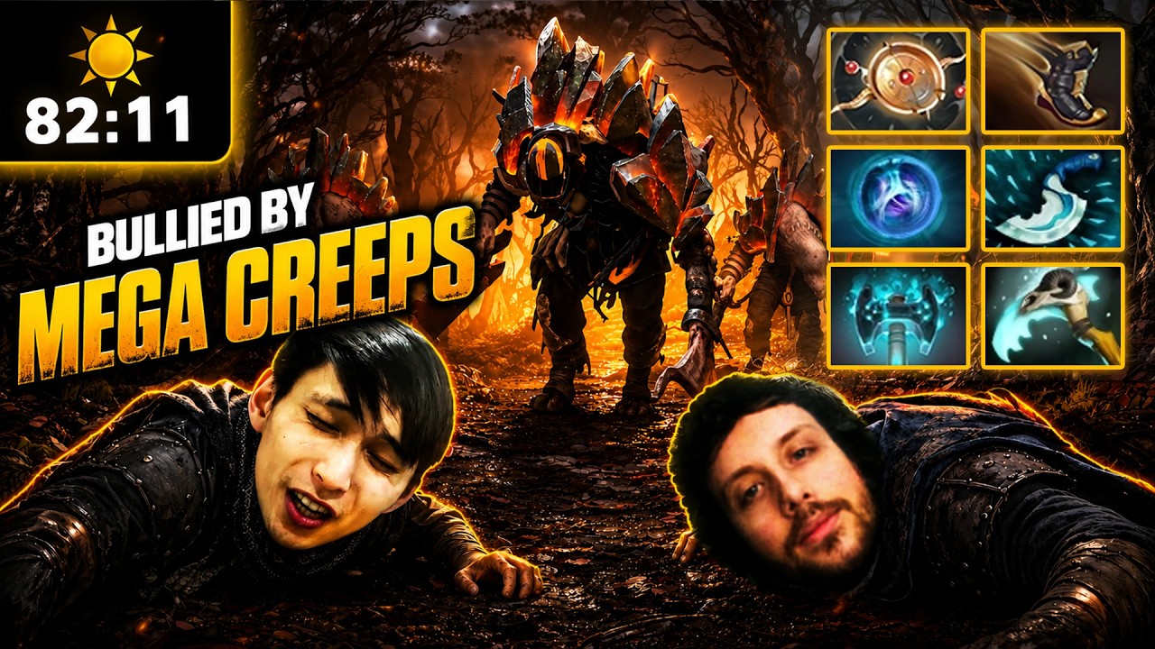 82 MINS OF PURE CHAOS | MEGA CREEPS DEFENSE (SingSing Dota 2 Highlights #2389) background