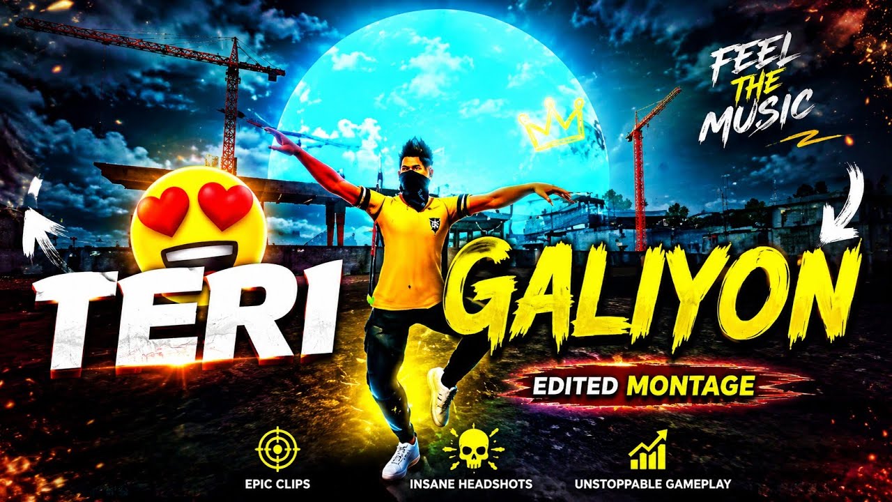๐ฅ TERI GALIYON ๐ Free Fire Montage | Cinematic Gameplay | Smooth Edit | Best FF Highlights 2026 background