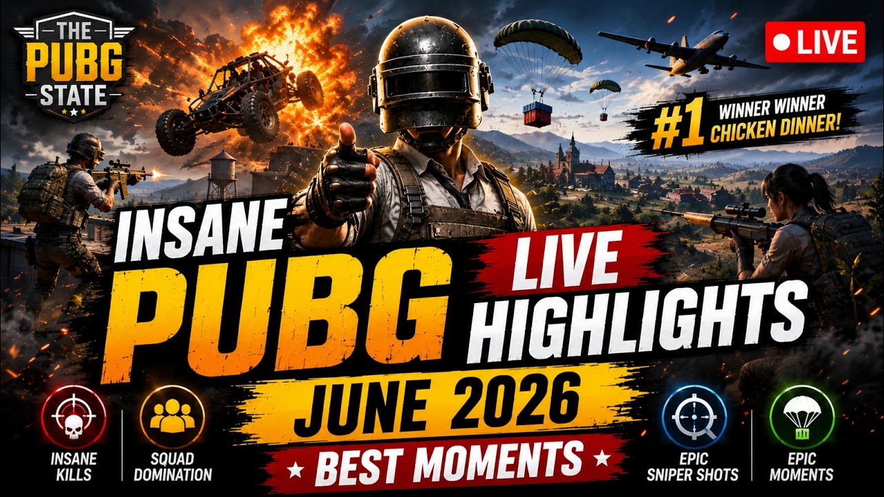 Insane PUBG Live Highlights ๐ฅ | June 2026 Best Moments background