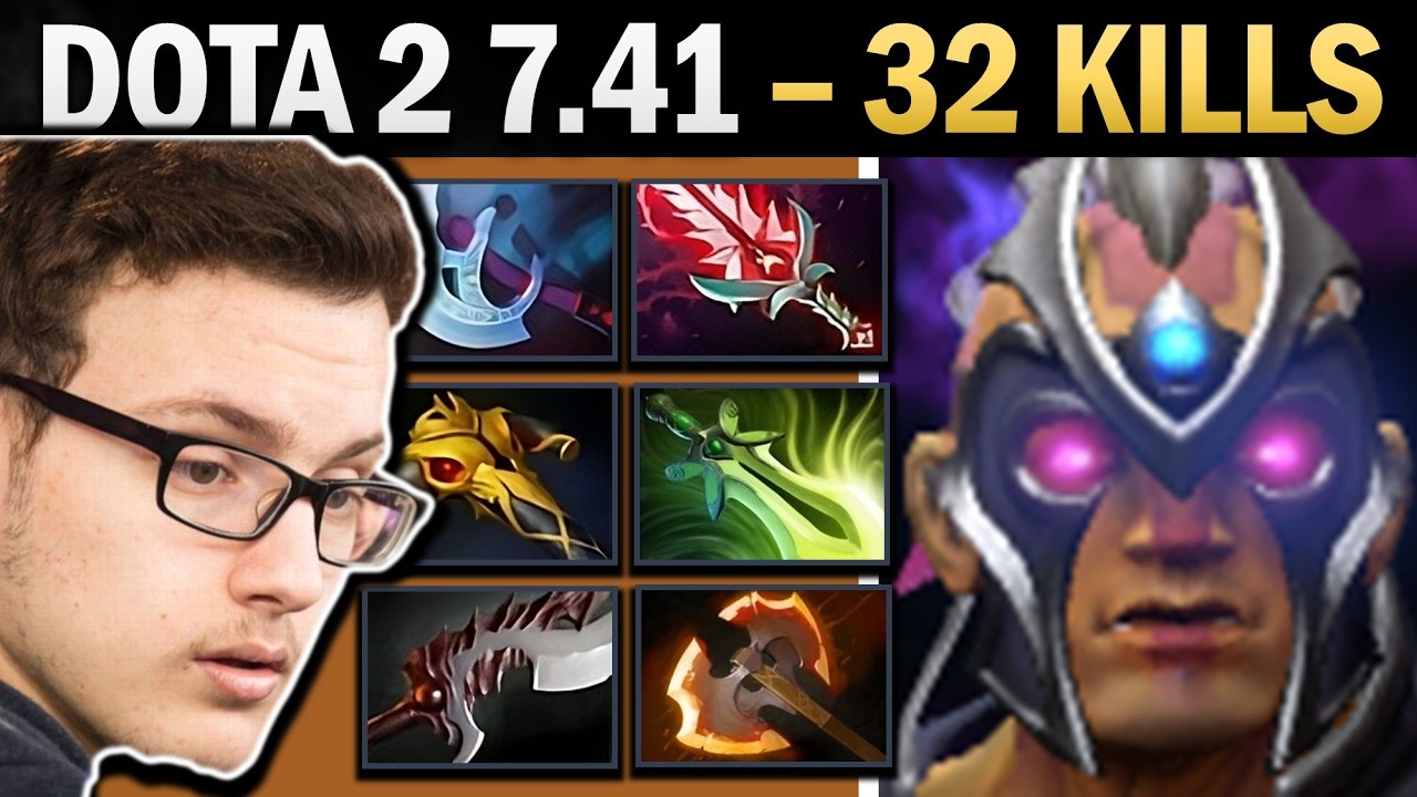 Anti-Mage Dota 2 7.41 with 32 Kills and Bloodthorn - Dota 2 Gameplay background