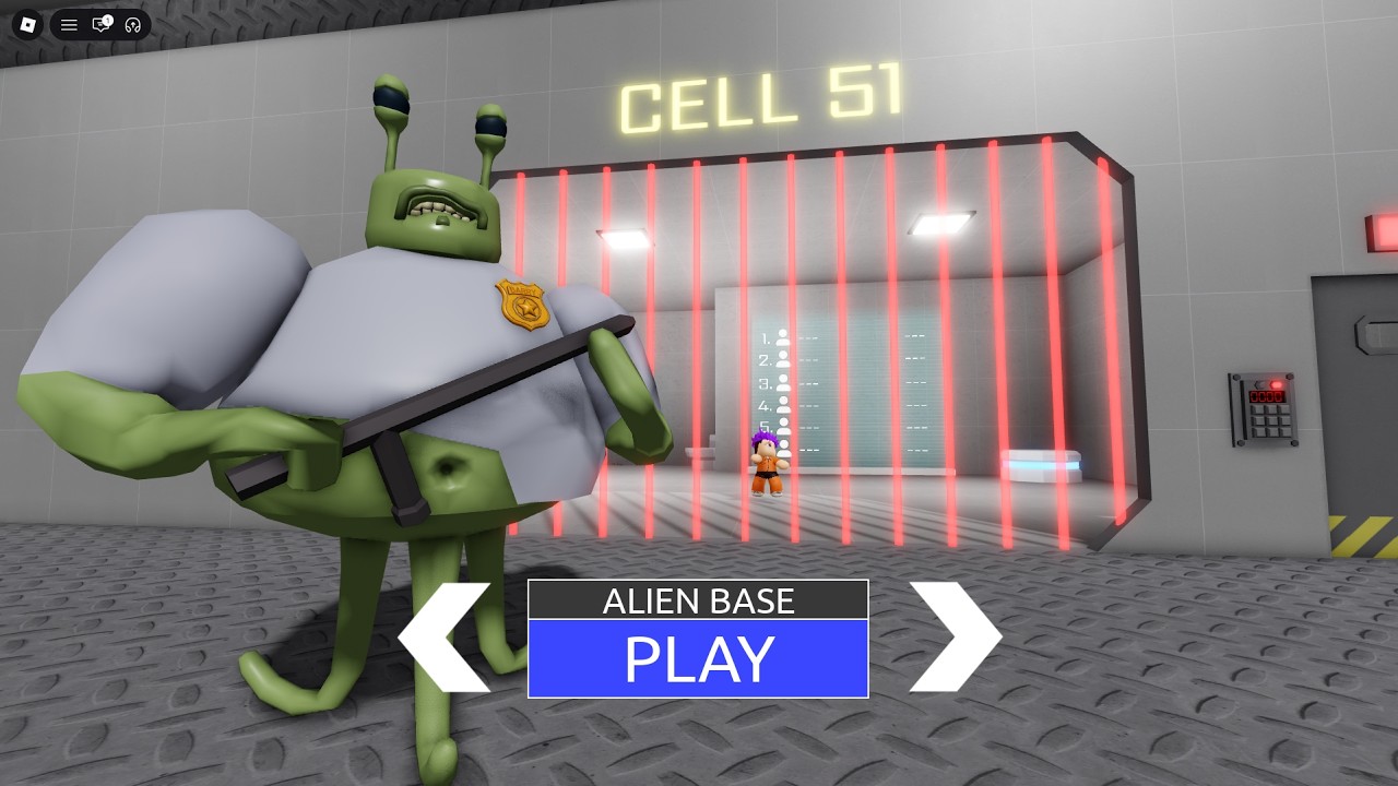 ALIEN BASEđšBARRY'S PRISON RUN! OBBYroblox Gameplay Walkthrough No Death 4K background