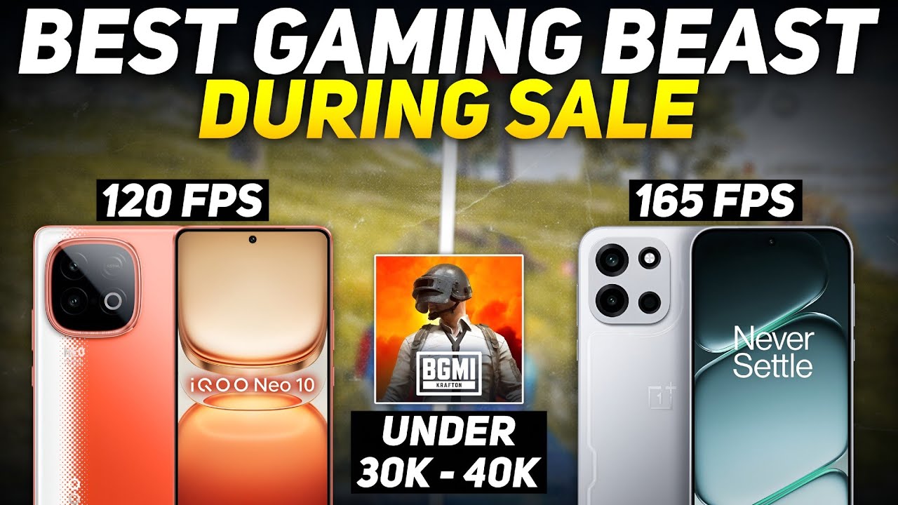 Best 120 FPS Gaming Phones for BGMI In 2026 – Gaming Phone Under 30000 - 40000 Rs background