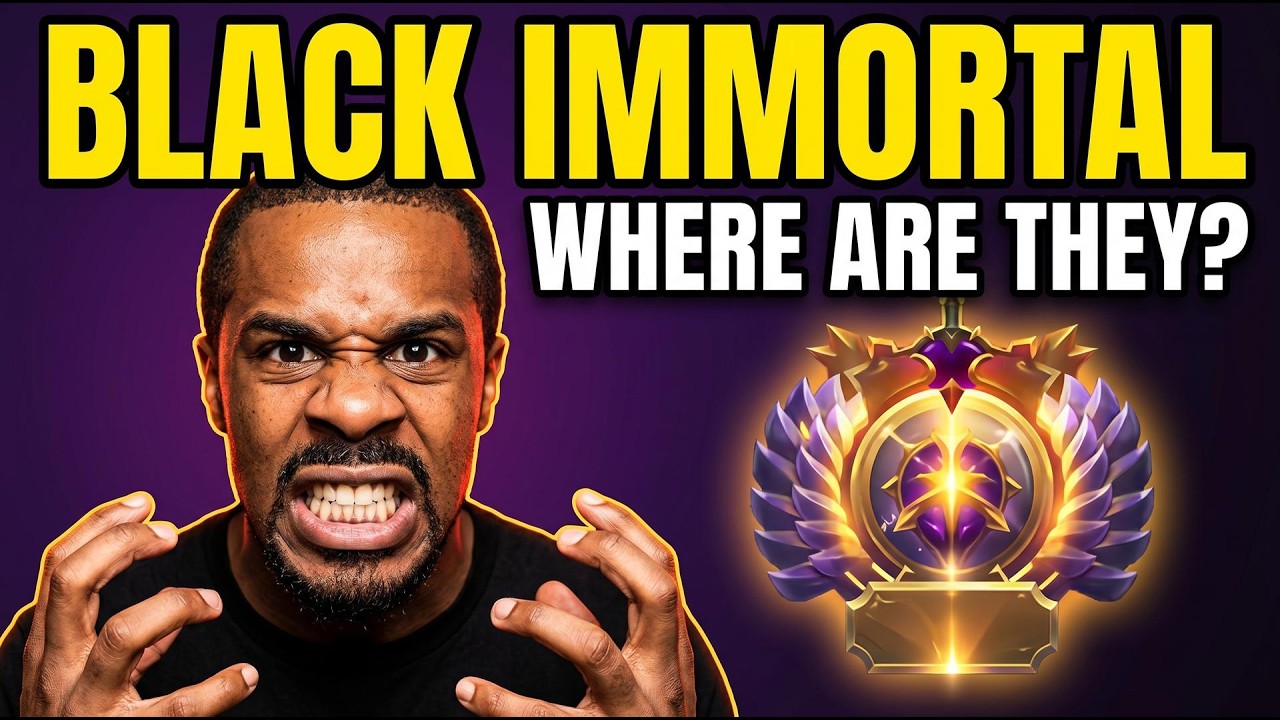 Gaming While Black: Dota 2 Immortal Ranked Live background