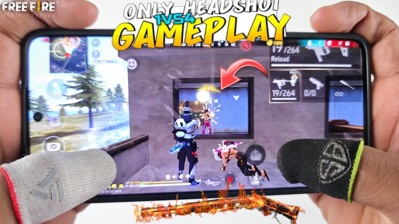 Poco x7 pro Gaming Phone Free Fire Solo vs Squad Gameplay with Handcam backdrop
