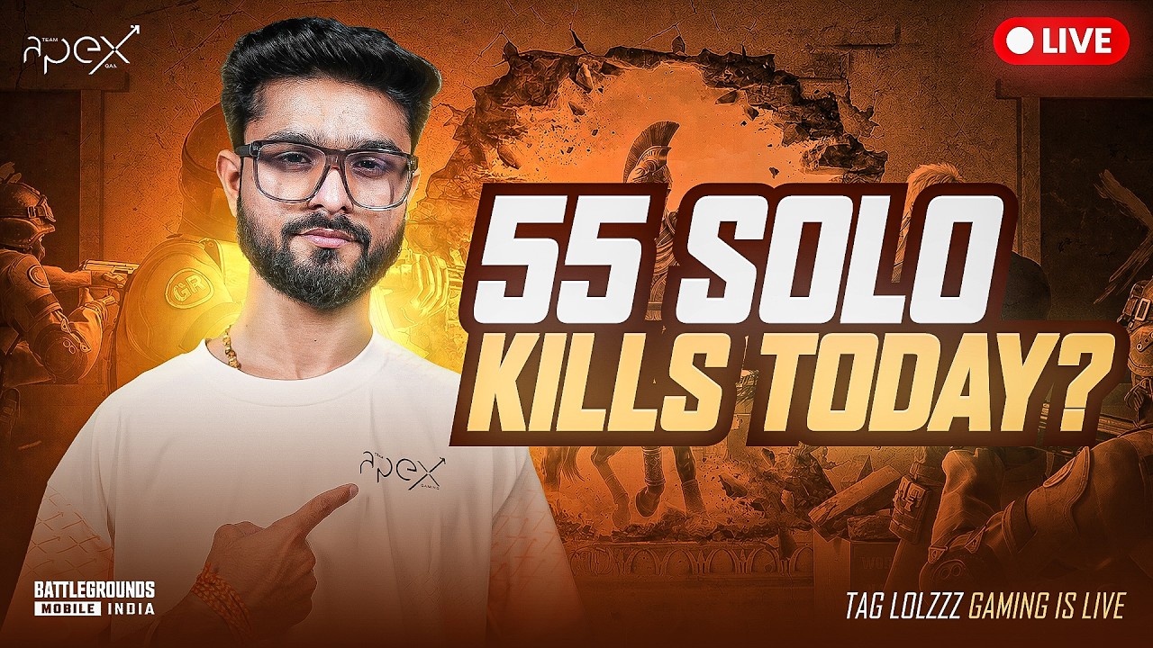 55 SOLO KILLS HOKE RAHEGA | TAG LoLzZz OR WHAT! | BGMI LIVE background