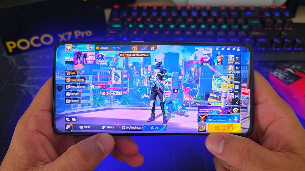 POCO X7 PRO NOVA ATUALIZAÇÃO FREE FIRE JUJUTSU KAISEN backdrop