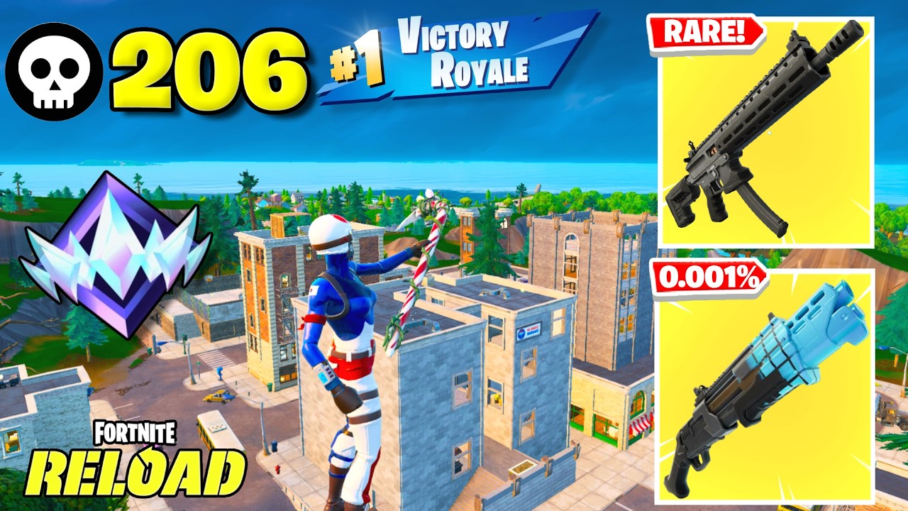 206 Elimination "RANKED RELOAD” Gameplay Wins (Fortnite Chapter 7 PS5 Controller) background
