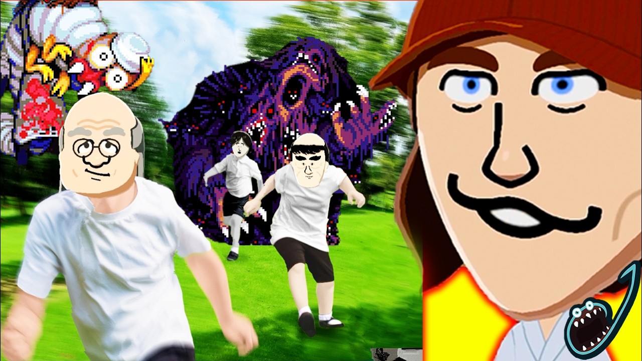Jerma's Miis Get Attacked by Monsters in TOMODACHI LIFE & Look Outside - Long Edit WITH CHAT background