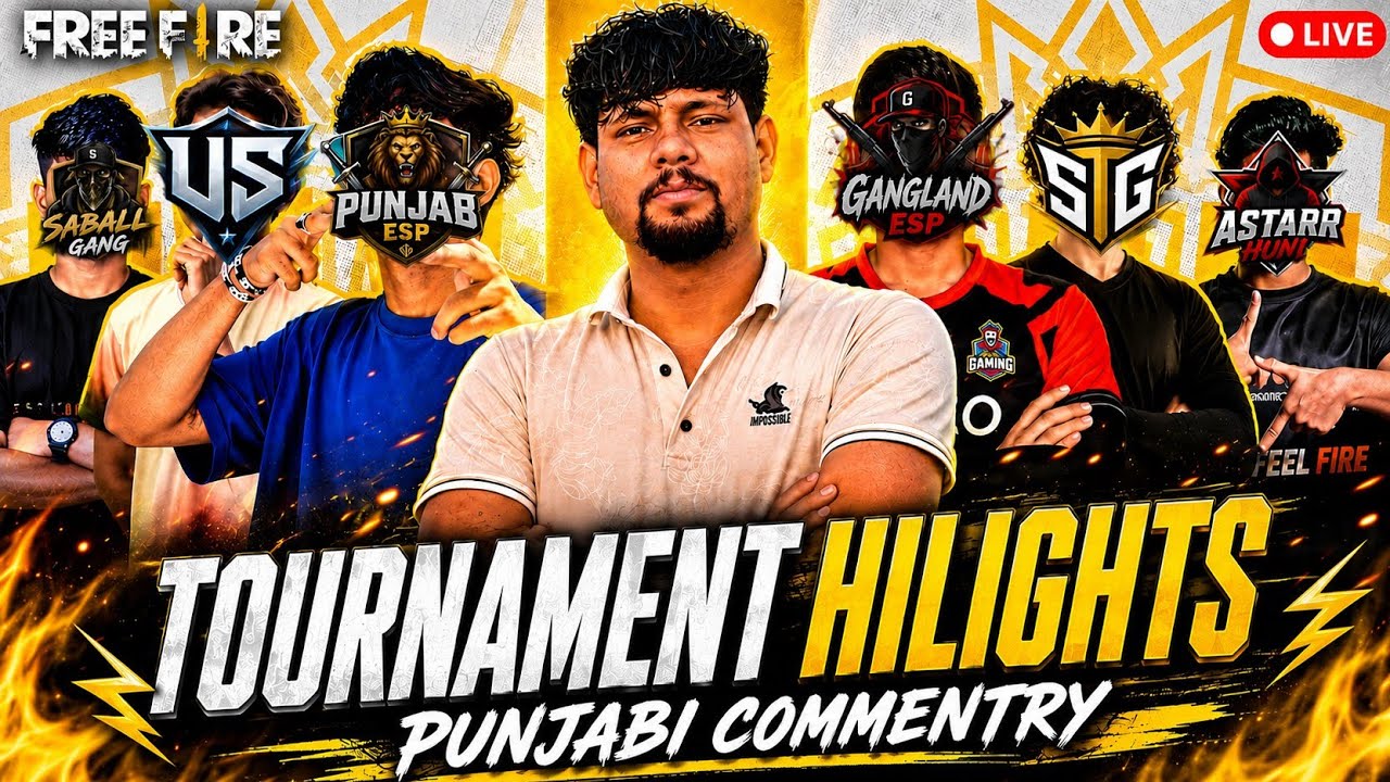 FREE FIRE TOURNAMENT Highlights Punjabi Commentary its Mehra #freefire #freefireindia #indiacup background
