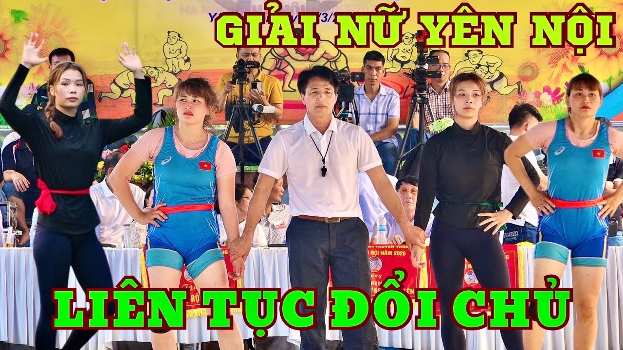 Vật Nữ hội làng Yên Nội liên tục đổi chủ ,Đấu Vật Traditional Vietnamese women's Wrestling. background