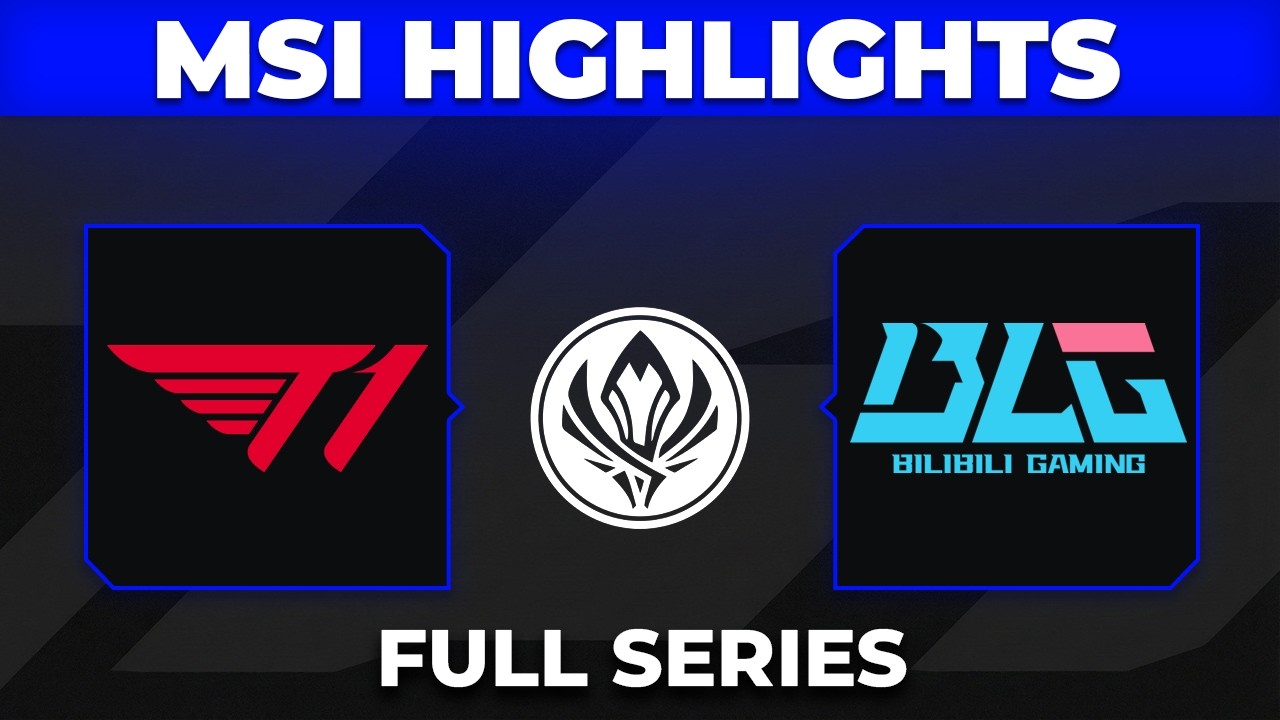T1 vs BLG ALL GAMES Highlights | MSI 2026 Bracket Stage | T1 vs Bilbili Gaming background