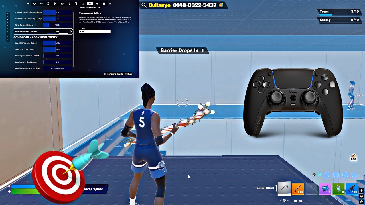 PS5 Controller 🤯 Fortnite Piece Control 2v2 🎯 Gameplay 🏆 (180FPS) + *Best* Controller Settings For🎯 background