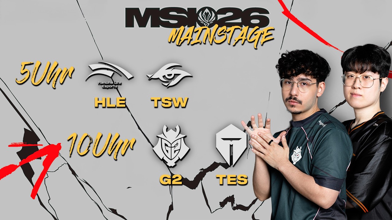 🔴 JETZT GEHTS RICHTIG LOS! 🔴 MSI 2026 Tag 5 | BO5 - MAINSTAGE 🔴 background