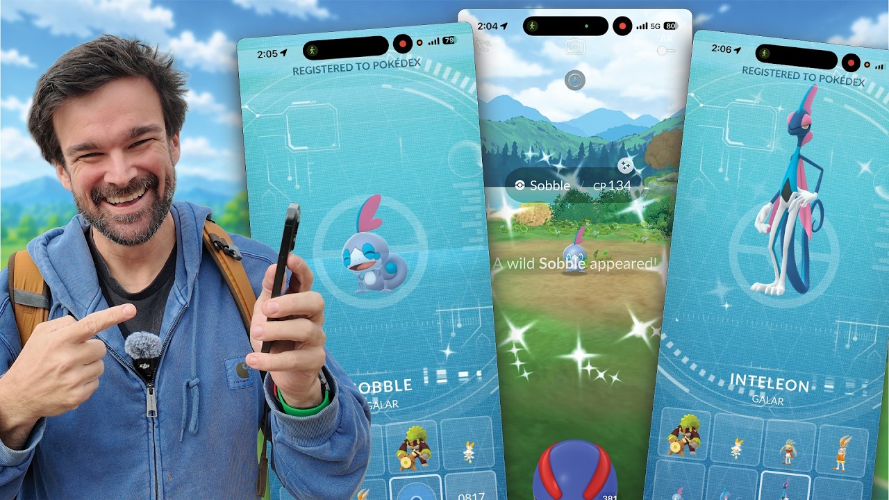 Sobble Pokemon GO Community Day: 44 Shiny Challenge! background