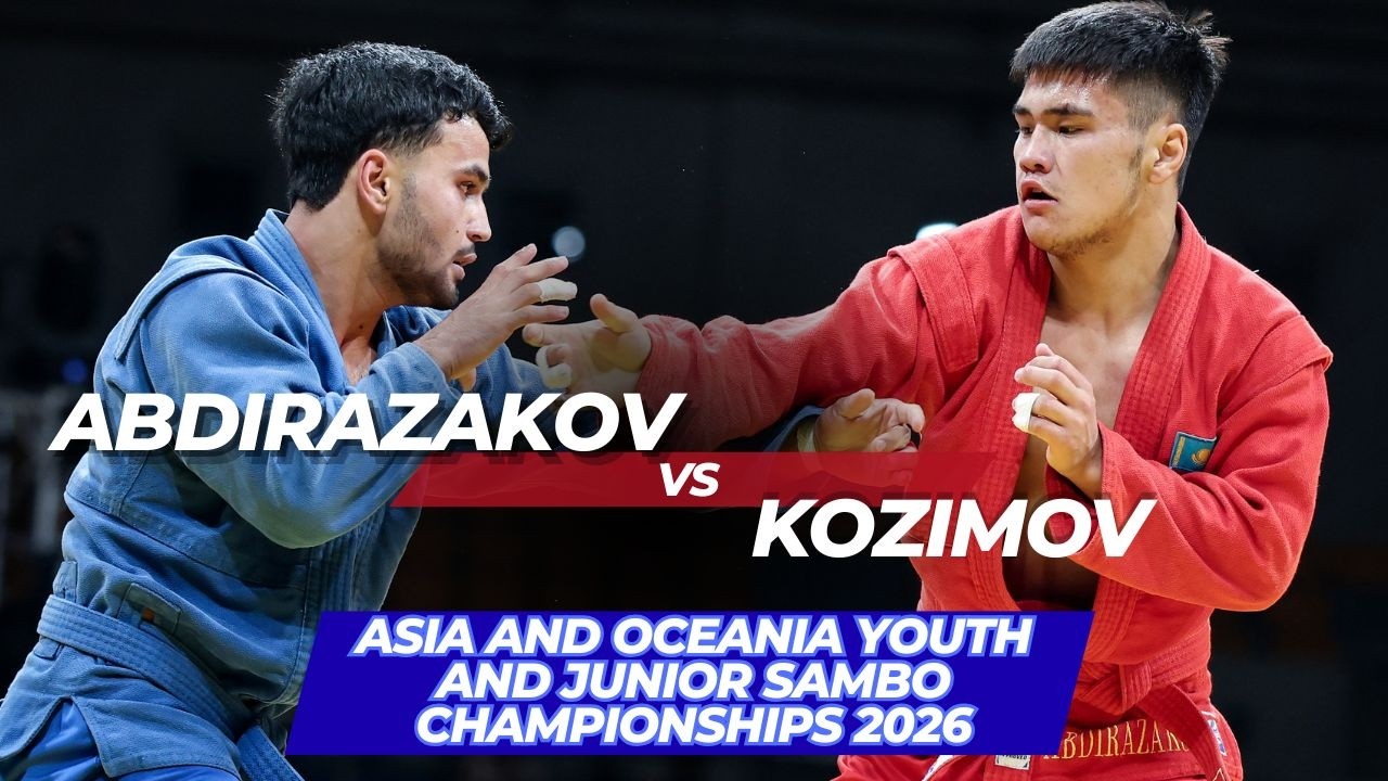 ABDIRAZAKOV (KAZ) vs KOZIMOV (UZB) - Asia and Oceania Youth and Junior SAMBO Championships 2026