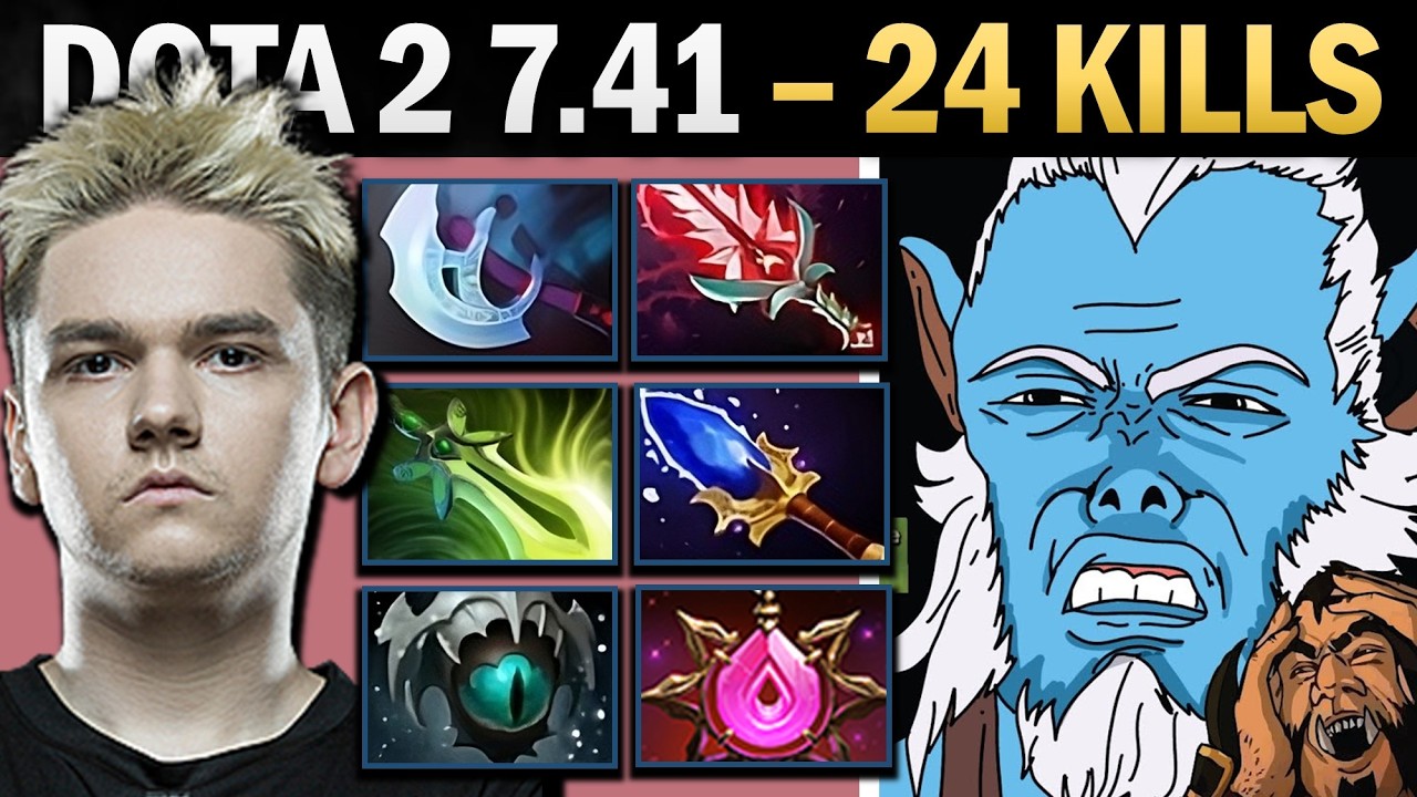 Phantom Lancer Dota 2 7.41 with 24 Kills and Bauble - Dota Gameplay background