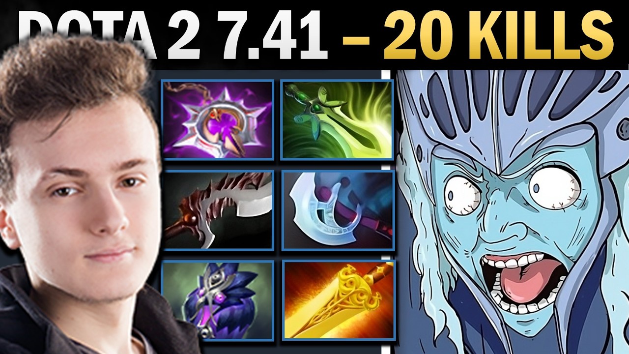 Spectre Dota 2 7.41 with 20 Kills and Butterfly - Dota Gameplay background