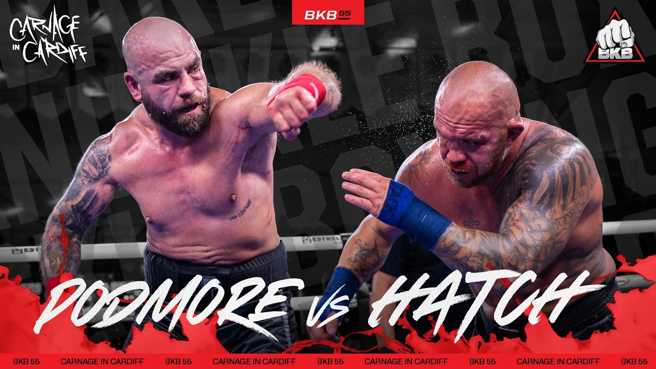 Dan Podmore vs. Jarome Hatch | BKB 55: Carnage in Cardiff | FULL Bare Knuckle Fight background