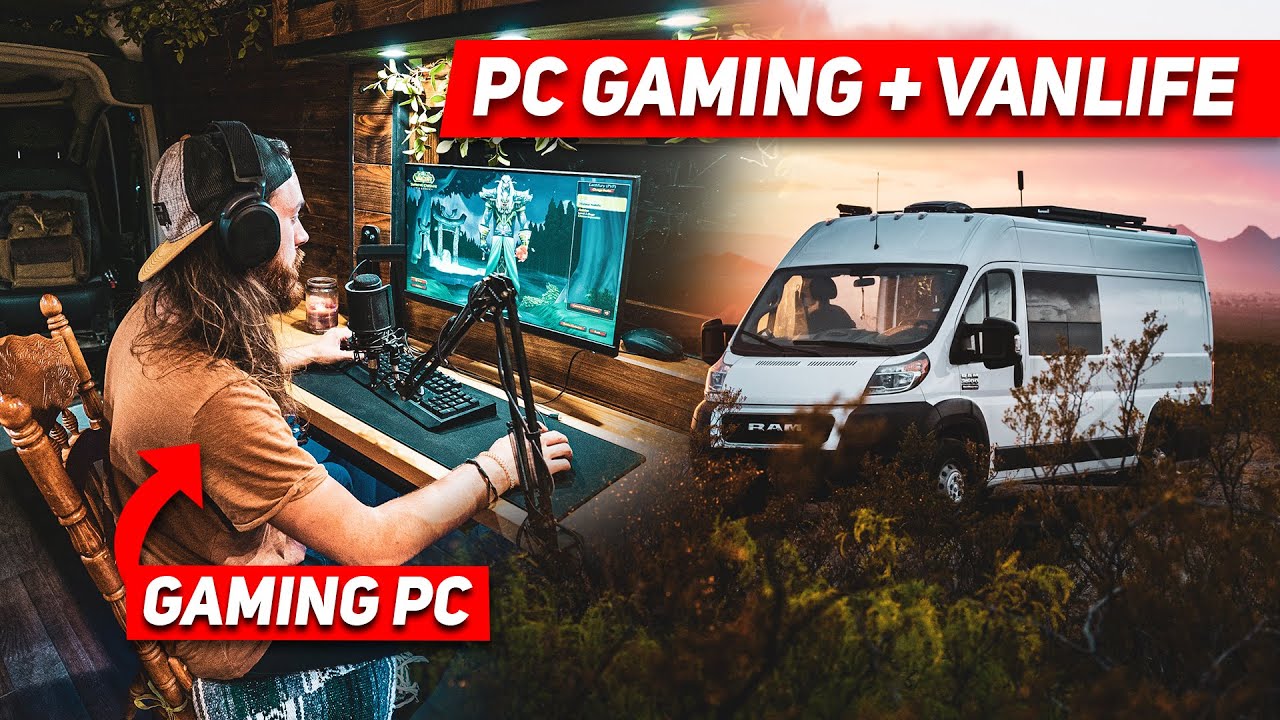 PC Gaming in a VAN - How to get Internet and Power VANLIFE GAMING background