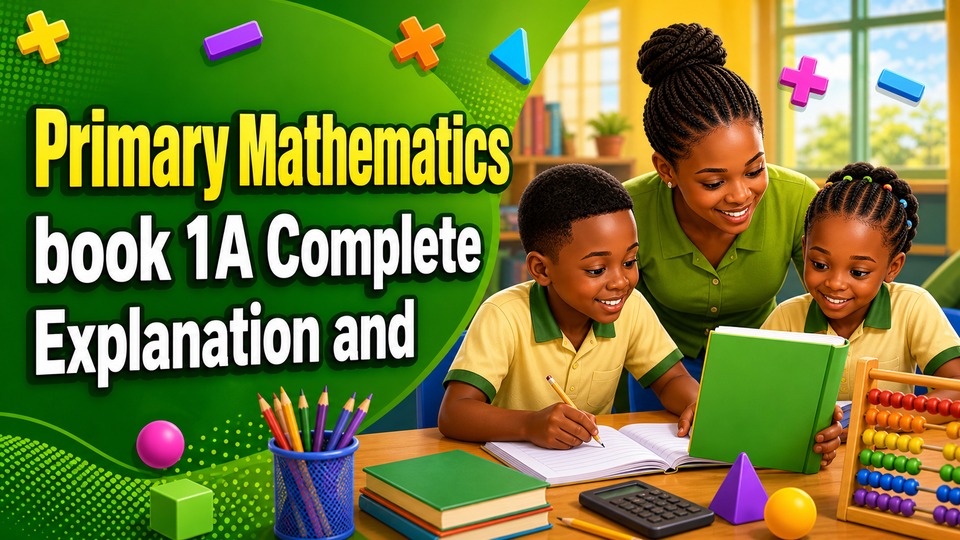 Primary Mathematics book 1A Complete Explanation and Solution background