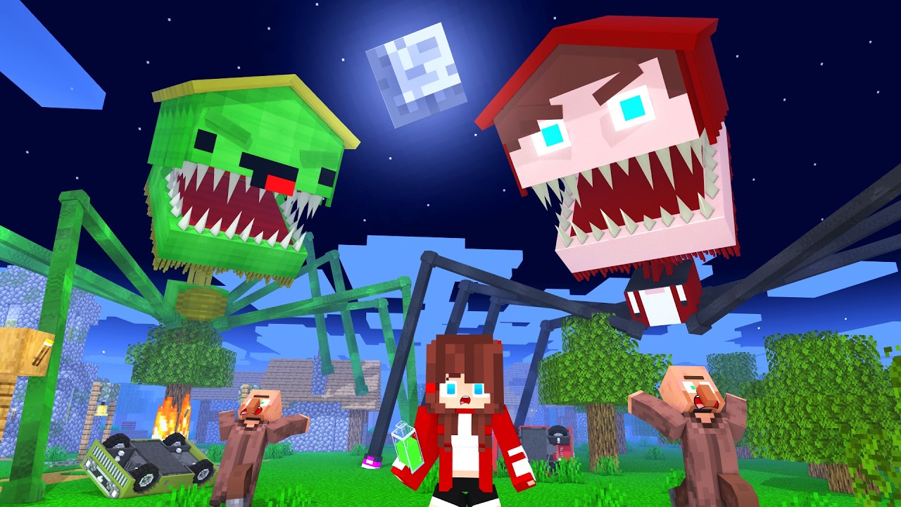 MAIZEN : JJ and Mikey Become HOUSE HEADS - Minecraft Animation background