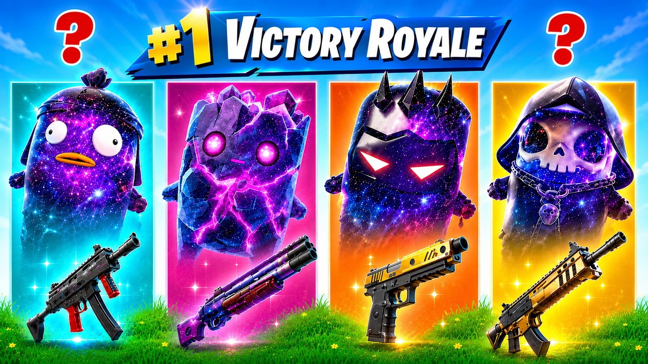 Die *ZUFÄLLIGE* GALAXY Sprite Boss Skin Challenge in Fortnite background
