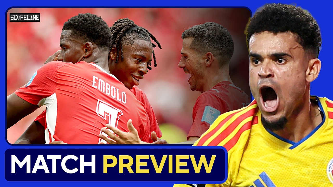 Switzerland vs. Colombia | World Cup Round of 16 MATCH PREVIEW background
