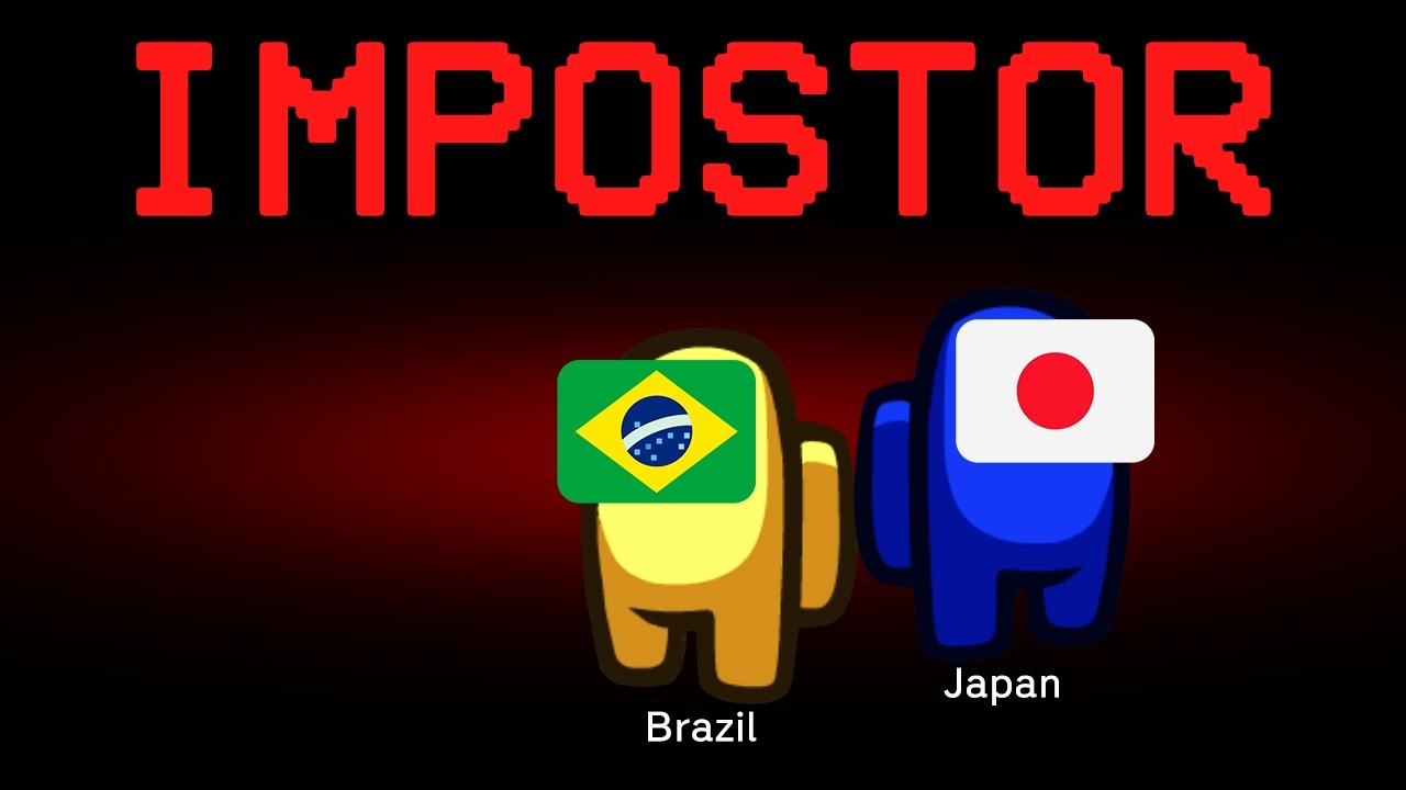 Among Us but Brazil vs Japan are the Impostors background
