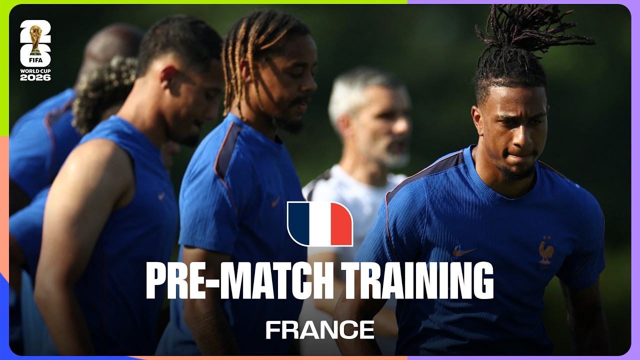 France Train Before Paraguay | FIFA World Cup 2026™ background