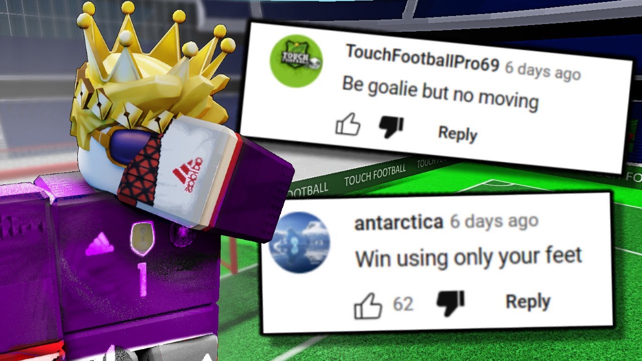 So I did your RANDOM challenges in Touch Football... (Roblox) backdrop
