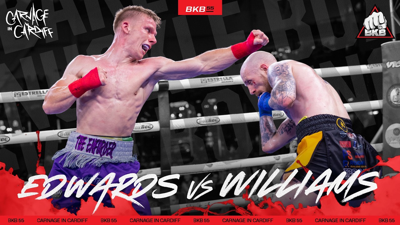 Iestyn Edwards vs. Ash Williams | BKB 55: Carnage in Cardiff | FULL Bare Knuckle Fight background