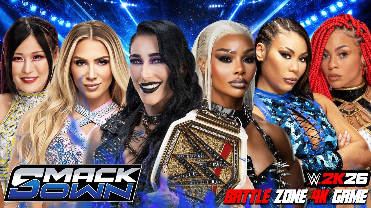 The Ending Will Surprise You! Rhea Ripley's Team vs Jade Cargill's Team | WWE 2K2 background